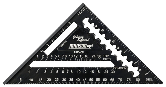 Johnson Level & Tool 1904-0700 Johnny Square Professional Easy-Read Aluminum Rafter Square, 7