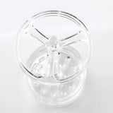 iDesign Holder for Normal to Large Toothbrushes, Spin Brushes, and Toothpaste The Eva Collection, 3.75" x 3.75" x 5.75", Clear