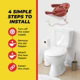 Universal 3 Inch Toilet Flapper - Toilet Flapper Replacement Kit 3 Inch, Compatible with Most 3" Flush Valves Including TOTO G-Max THU499S, THU175S & 2021BP - Toilet Flapper 3 Inch Universal