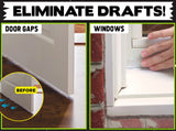 Bell+Howell Alien Draft Seal Insulation Tape 49 Feet Transparent Silicone Weather Stripping Door Seal Strip and Under Door Draft Stopper for Window Seal and Door Bottom Seal As Seen On TV