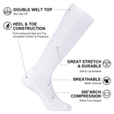 FITRELL 2 Pack Baseball Soccer Softball Socks for Kids Youth Men & Women