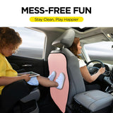 lebogner Back Seat Cover for Kids, 2 Pack Kick Mats Backseat Protector, Car Interior Travel Accessories Waterproof Kick Guard for Vehicles to Protect from Dirt, Mud & Scratches of Kids Feet, Pink