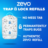 ZEVO Flying Insect Refills for Indoor Light Trap: 4 Light Trap Refill Cartridges Capture Fruit Flies, Gnats and Houseflies (4 Cartridges)