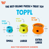 West Paw Zogoflex Toppl Treat Dispensing Dog Toy Puzzle – Interactive Chew Toys