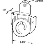 Slide-Co 161371 Closet Door Roller, Front, 1/8- In. Offset, 7/8- In. Nylon Wheel (2 Pack)