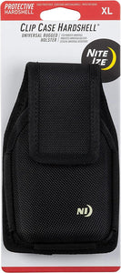 Nite Ize Clip Case Hardshell Universal Rugged Holster - Protective Phone Holder with Belt Clip - Phone Holster for Men's & Women's Belts - Utility Belt Phone Pouch - X-Large, Black