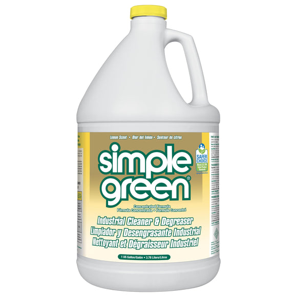 Simple Green 73434010 14010 Industrial Cleaner & Degreaser, Concentrated, Lemon, 1 gal Bottle, 128 Fl Oz (Pack of 1)