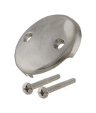 Universal Bathtub Drain Two Hole Overflow Face Plate Satin Nickel Finish