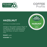 Green Mountain Coffee Roasters Hazelnut, Single-Serve Keurig K-Cup Pods, Flavored Light Roast Coffee, 24 Count