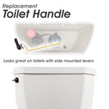 Qualihome Toilet Handle Replacement (Black, Side Mount)