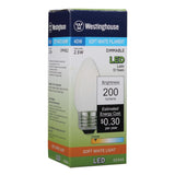 Westinghouse Lighting 5034000 40-Watt Equivalent B11 Dimmable Soft White Filament LED Light Bulb with Medium Base