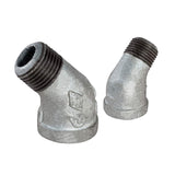 Supply Giant HNTG0100 1" 45 Degree Galvanized Malleable Iron Street Elbow for High Pressures, 1"