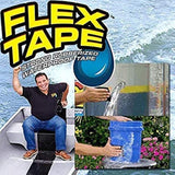 Flex Tape Rubberized Waterproof Tape, 4" x 5', Clear - 2 Pack