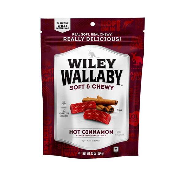 Wiley Wallaby Licorice 10 Ounce Classic Gourmet Soft & Chewy Australian Cinnamon