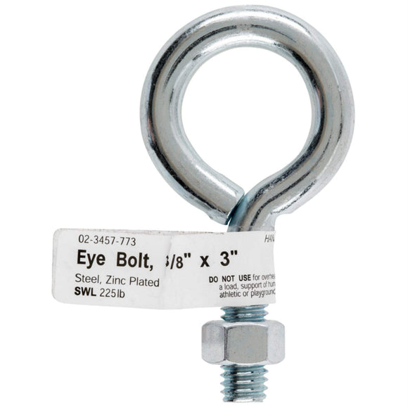 BOLT EYE W/NUT 3/8X3