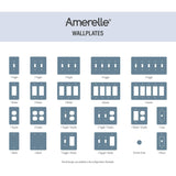 Amerelle 77DBN Metro Line Wallplate, 1 Duplex Outlet, Cast Metal, Brushed Nickel, 1-Pack, Double Toggle