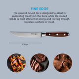 Messermeister Avanta 5� Fine Edge Steak Knife Set - German X50 Stainless Steel - Rust Resistant & Easy to Maintain - Includes 4 Steak Knives