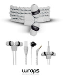 Wraps Wearable Braided Wristband Headphone Earbuds, Talk Flint (WRAPSCSIL-V15M)