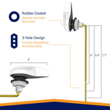 Universal Toilet Handle Lever Replacement - Toilet Flusher Replacement, Front Mount Toilet Tank Lever Fits Most Toilet Tanks - Efficient and Easy to Install Toilet Handle Replacement - White Finish