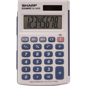 Sharp Calculators EL-243SB 8-Digit Pocket Calculator