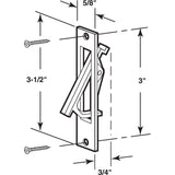 Prime-Line 161496 Pocket Door Flush Edge Pull, Polished Brass, Fasteners included (Single Pack)