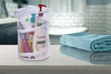 Dorm Shower Caddy � 8� X 12� - Carry Your Sundries Right Into the Shower. Great for College Dorm Life, Gyms, Camping and Travel. Folds Flat for Easy Storage When Not Needed. (White)
