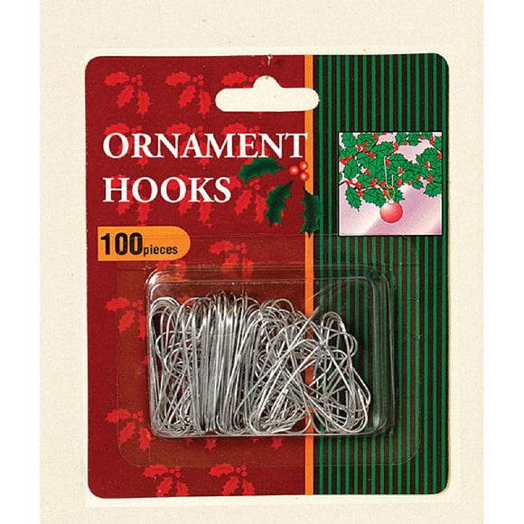 The Gerson Companies Silver Christmas Tree Ornament Hooks 1.25 Inch 100 Piece Pack New