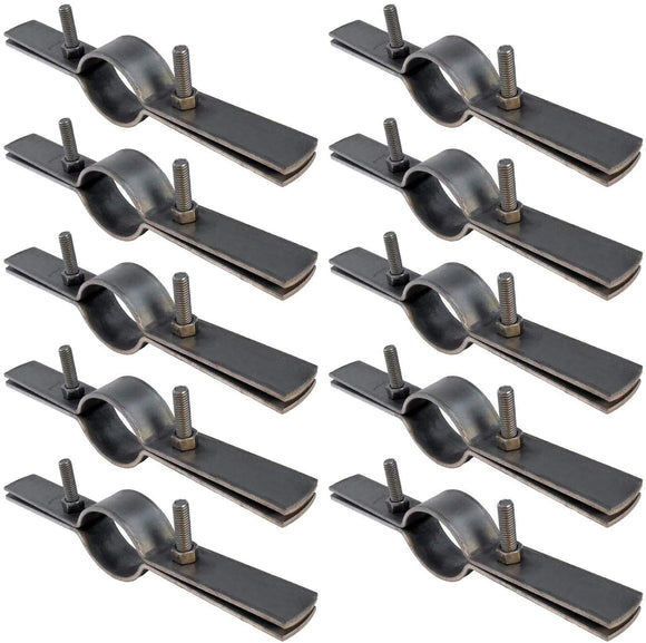 Highcraft DMST-QM12-10 Riser Clamp Vertical Pipe Hanger for Copper, Iron, CPVC, PEX 1/2 in. Uncoated Steel, 10 Pack