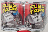 Flex Tape Rubberized Waterproof Tape, 4" x 5', Clear - 2 Pack