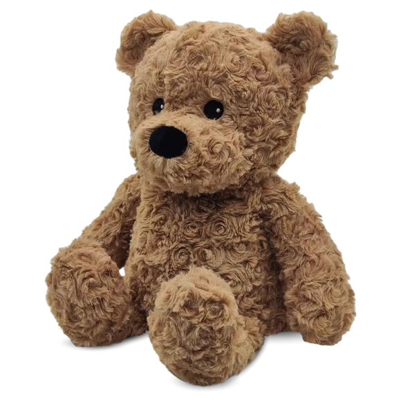 warmies Brown Curly Bear Microwavable, Hot or Cold for Cool Relaxation and Warm Relief, Lavender Scented Cozy Plush Animal