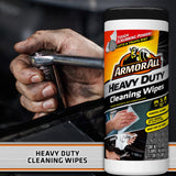 Armor All Heavy Duty Car Cleaning Wipes , Car Wipes for Dirt, Grease and Oil, 25 Count