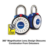 Master Lock 1588D Locker Lock Combination Padlock, 1 Pack, Magnification Lens, Color May Vary