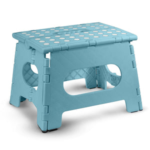 Folding Step Stool - The Lightweight Step Stool is Sturdy Enough to Support Adults and Safe Enough for Kids. Opens Easy with One Flip. Great for Kitchen, Bathroom, Bedroom, Kids or Adults. (Teal)