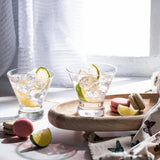 Set of 6 Martini Glasses, Exquisite Stemless Martini Glass, Short Cocktail Glasses, Cosmopolitan Glasses, Margarita, Whiskey, Gin, Tequila, Scotch, Bourbon, Bar Drinking Glasses Goblet Gift Set - 8 oz