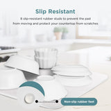 Eggssentials Drying Stone for Kitchen Counter with Stone Tray for Sink - Super Absorbent Kitchen Mat - Dry Mats for Kitchen Dishes - Drying Stone White, White Multi-Purpose.