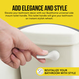 Qualihome Toilet Handle Replacement (White, Side Mount)