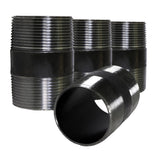 SUPPLY GIANT OQCM3415-4 Steel Nipple pipe, 3/4 in. x 1-1/2 in, Black, 4 Pack