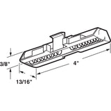 Prime-Line 16472 7/8 In., White Nylon, Top Mount Bi-Fold Door Slide Guide, Acme (Single Pack)