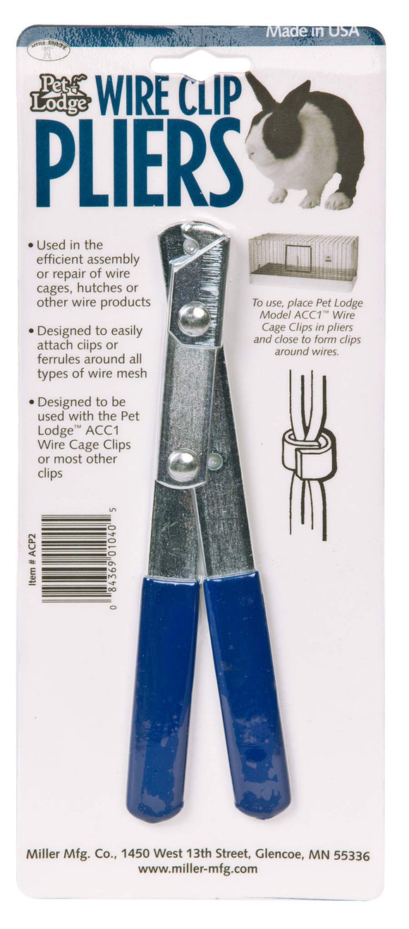 Pet Lodge� Wire Clip Pliers | Specialty Pliers Designed for Ferrule Type Wire Clips | Wire Cage Clip Pliers