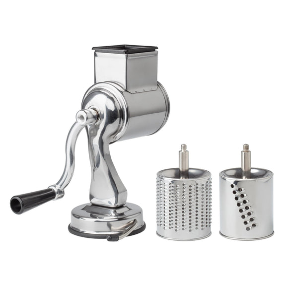 Fantes Cheese Grater with Suction-Base and 2 Drums, The Italian Market Original since 1906