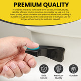 Qualihome Black Toilet Tank Flush Lever Replacement Handle for American Standard, Black Toilet Lever Fits Most Standard Front Mount Toilet Tanks