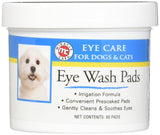 Miracle Care Eye Wash Pads - 90 count; Eye Care for Dogs and Cats, Soft Pet Wipes for Gently Cleaning Eyes, Sterile Cat and Dog Wipes Formulated to Remove Eye Debris