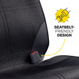 Car Seat Protector With Thick Padding and 2 Storage Pockets - Non-Slip Under Carseat Cover for Baby