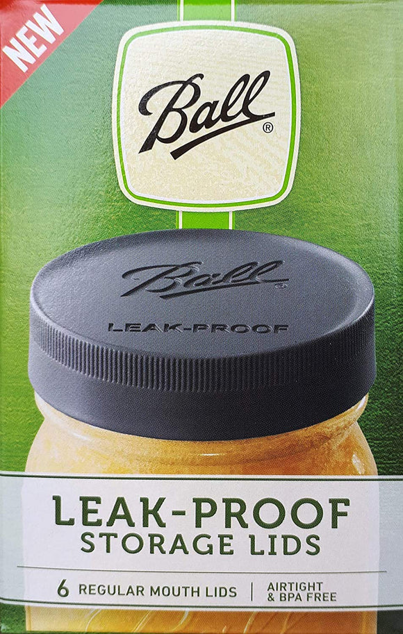 Ball Mason Jar Leak-Proof Lids, Regular Mouth, 6-Count (Pack of 1)