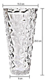 Crystal Clear Crystal Vase,, 12'' high, for Flowers & Decor, Confier Design, Lovely Nice Shiny Piece, Suitable for All Occasions, Perfect as a Gift,, Clear