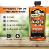 PARKER & BAILEY ORANGE OIL POLISH - Natural Orange Scented Wood Cleaner &