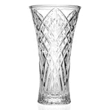 Crystal Clear Crystal Vase,, 12inch high, for Flowers & Decor, Rhombus Design, Lovely Nice Shiny Piece, Suitable for All Occasions, Perfect as a Gift,, Clear