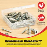 Qualihome Zinc Self Drilling Drywall Anchor Hollow Wall Anchor Kit With Screws -