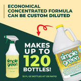 Simple Green 73434010 14010 Industrial Cleaner & Degreaser, Concentrated, Lemon, 1 gal Bottle, 128 Fl Oz (Pack of 1)