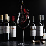 Extra Large Crystal Wine Glasses with Stem - Elegant Wide Rim Stemware Giant Red
